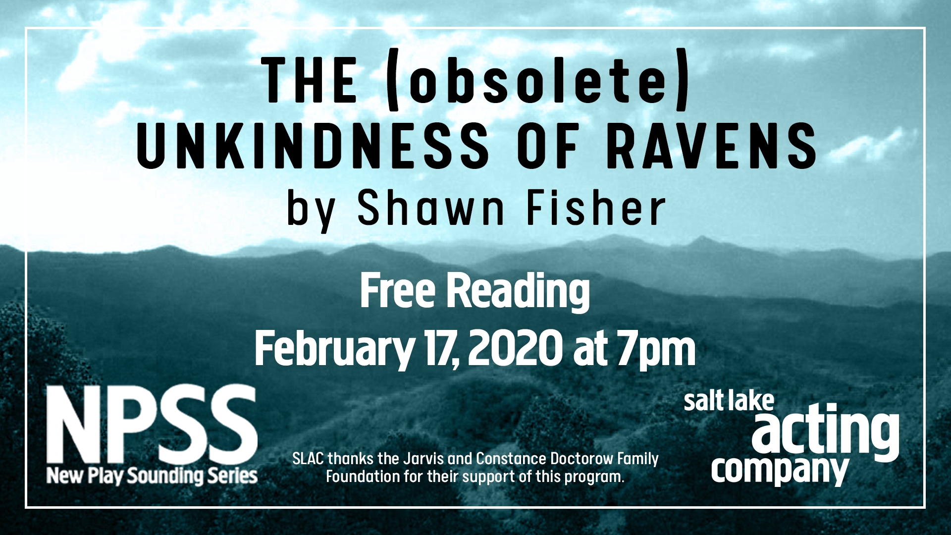 Salt Lake Acting Company - New Play Sounding Series Presents Free Reading of New Work by Shawn Fisher on February 17th